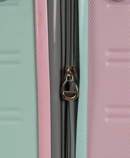 Lightweight expandable hard-shell suitcases with twin spinner wheels
