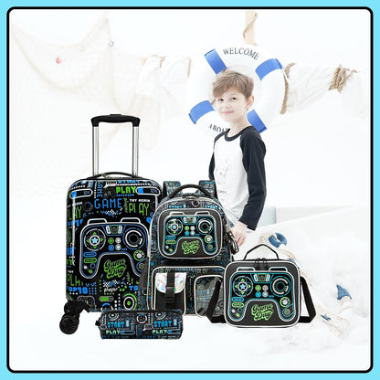 Kids' hard-shell cabin luggage set with spinner wheels – Game Day