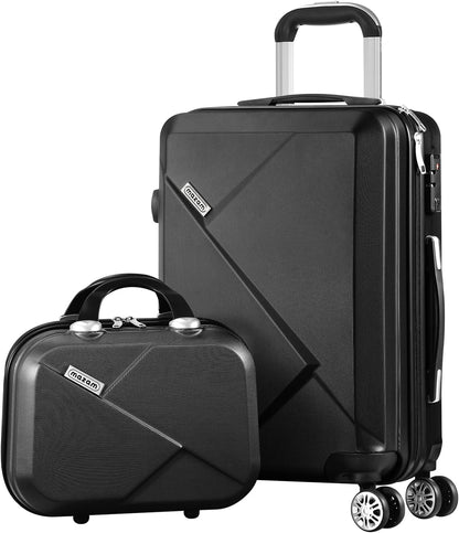 2-piece ABS hard-shell luggage set with TSA-approved lock & 360° spinner wheels