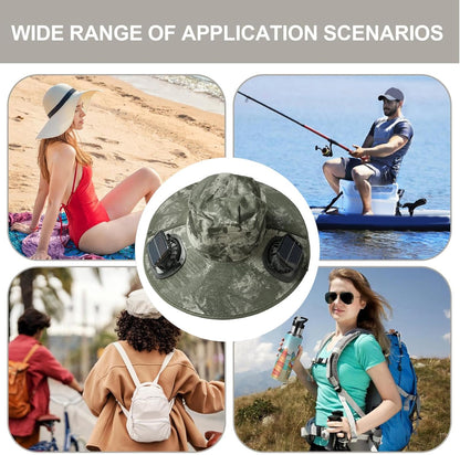 Solar-powered fan cooling hat with UV protection – Solvoro
