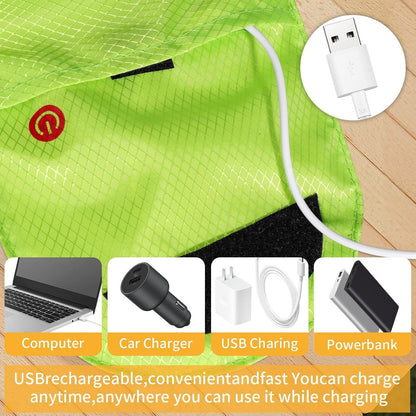 LED motorbike rucksack – illuminated safety bag for outdoor and night rides – Lumaro