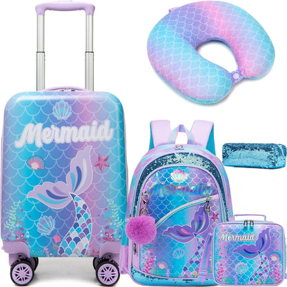 Kids' hard-shell cabin luggage set with spinner wheels – Game Day
