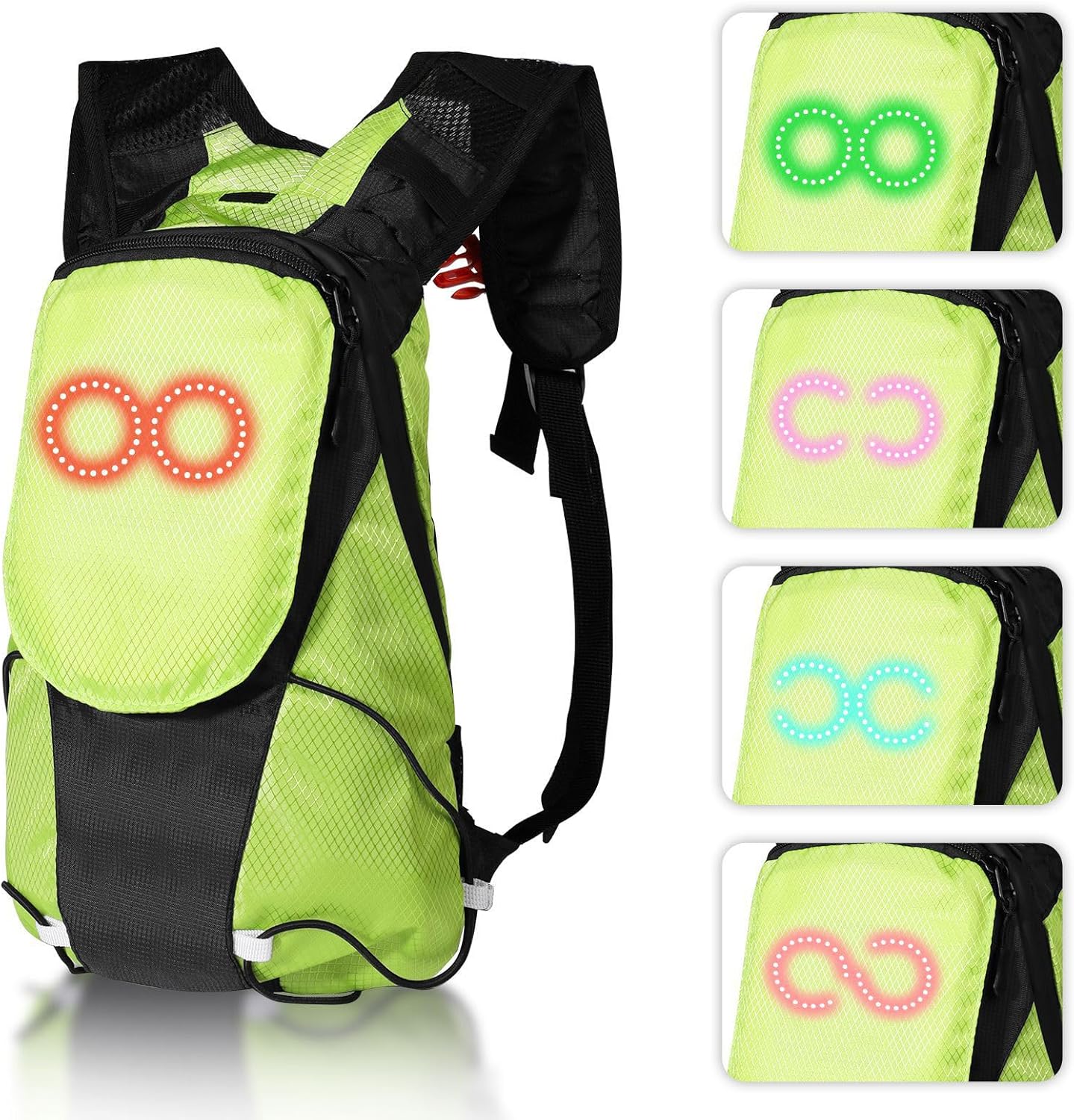 LED motorbike rucksack – illuminated safety bag for outdoor and night rides – Lumaro