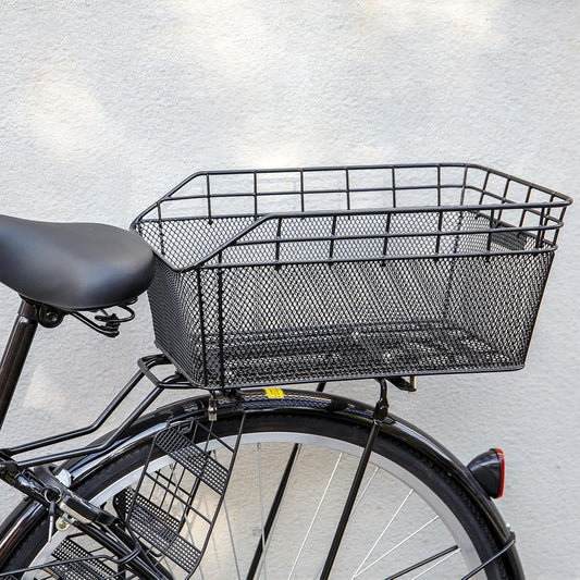 Large rear bike basket with cargo net & waterproof cover – Orvian