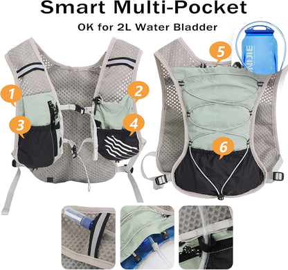 Ultralight running hydration vest with 2‑litre water bladder – Dravien