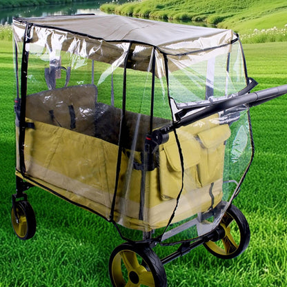 Rain cover for pushchairs – windproof protective canopy for two-seater and four-seater pushchairs – Venaro