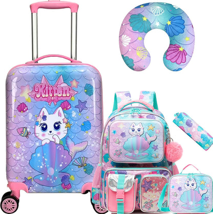 Kids' hard-shell cabin luggage set with spinner wheels – Game Day