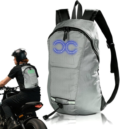 LED travel rucksack – waterproof illuminated rucksack with audio-responsive glow – Nexora