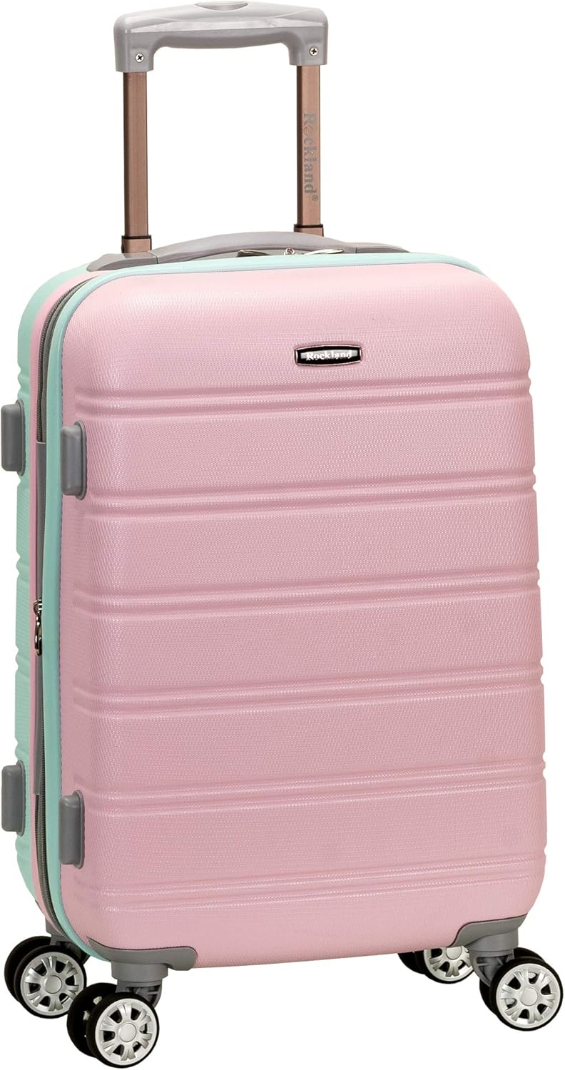 Lightweight expandable hard-shell suitcases with twin spinner wheels