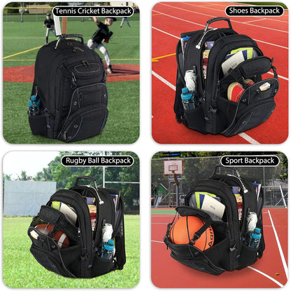 55L Extra-Large Travel Laptop Backpack with USB Charging Port and RFID Protection
