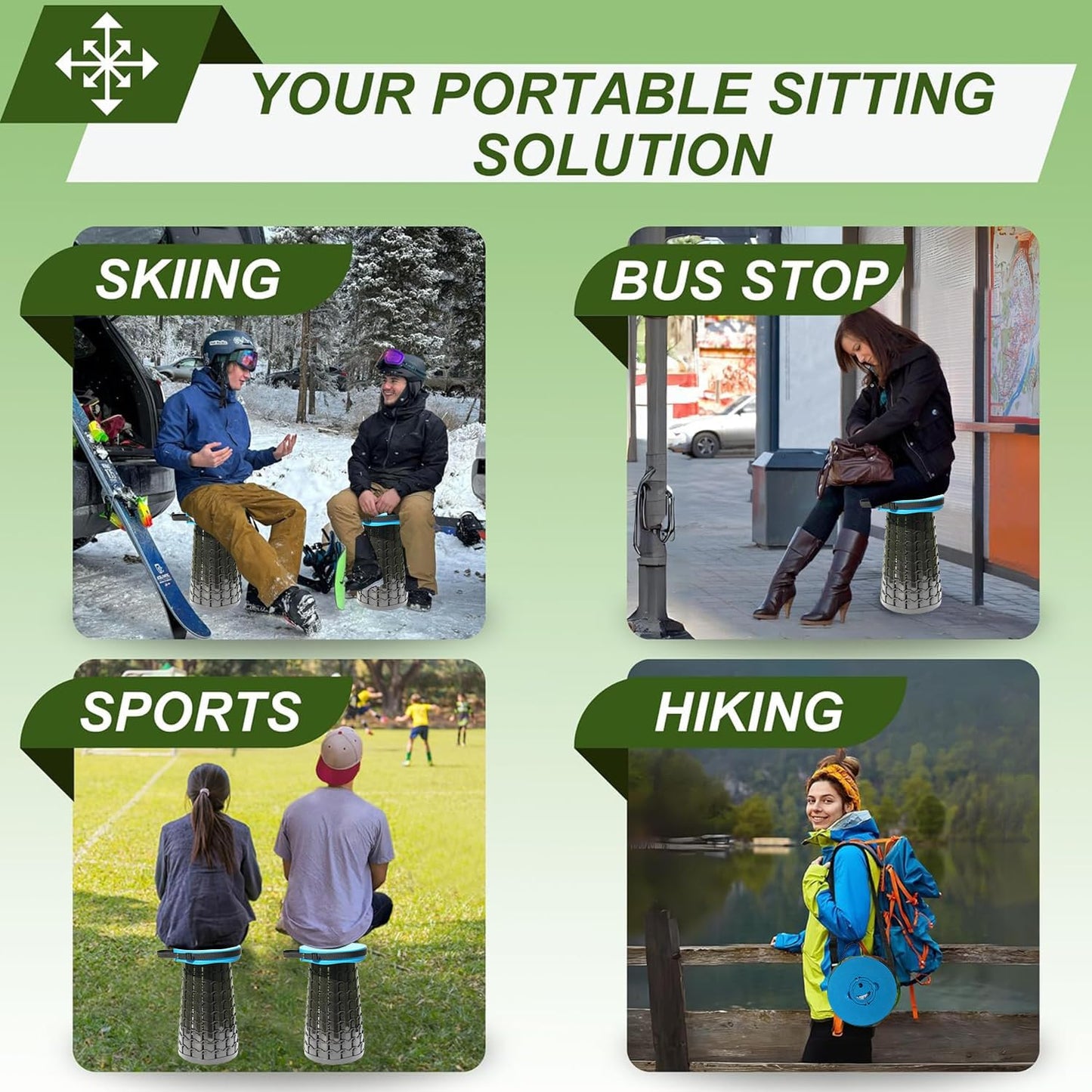 Collapsible padded stool – SitMax