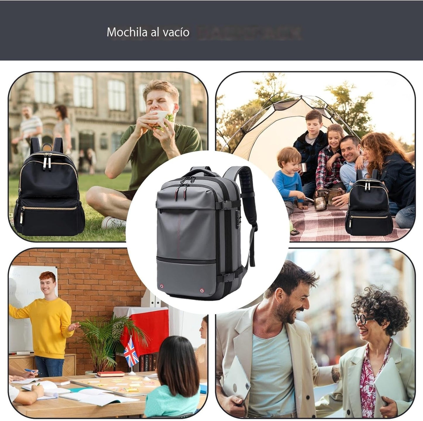 Vacuum Cleaner Backpack – Expandable 60L Waterproof Travel Bag with Laptop Compartment – Trivora