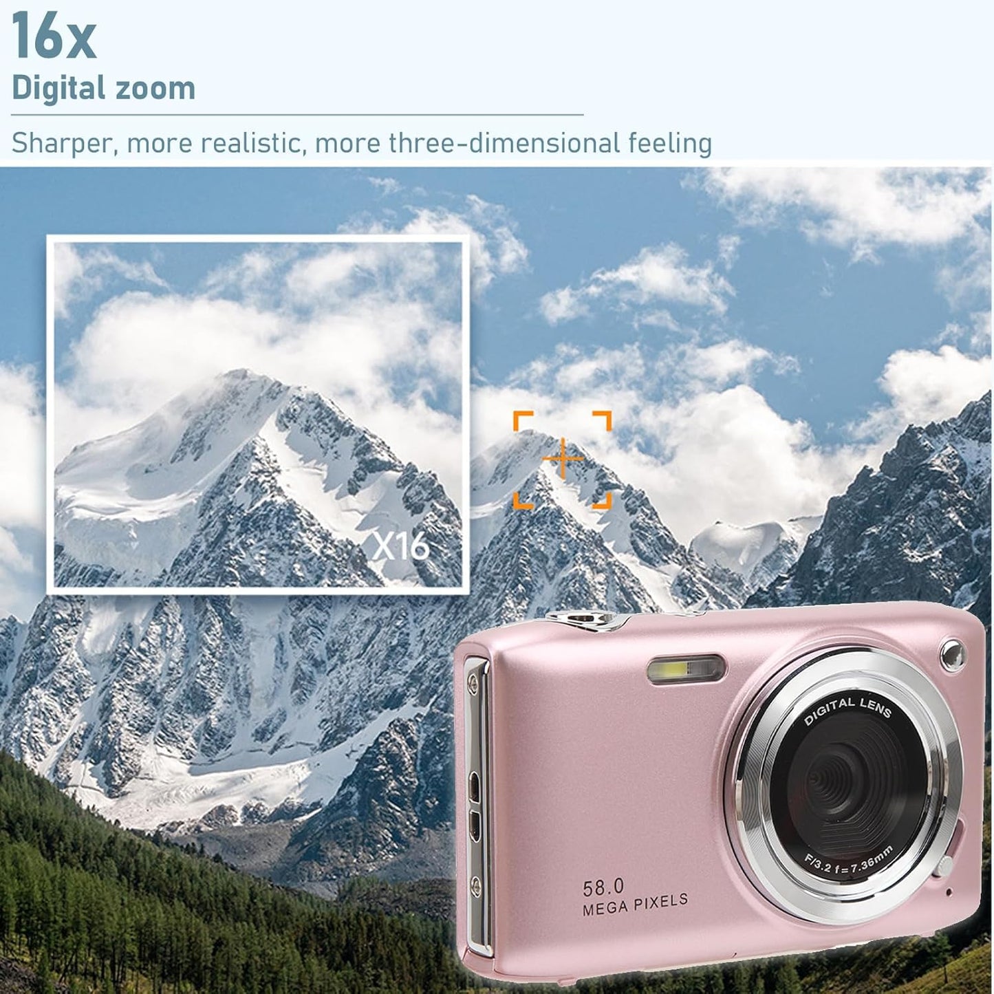 4K compact digital camera with 58 MP photos and 16x zoom – Lumora