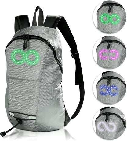LED travel rucksack – waterproof illuminated rucksack with audio-responsive glow – Nexora