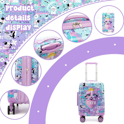 Kids' hard-shell cabin luggage set with spinner wheels – Game Day