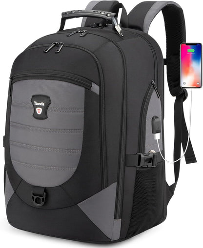 Waterproof anti-theft laptop and travel rucksack with USB port – 17.3"