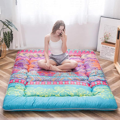 Foldable Japanese futon floor mattress with memory-foam support – Arivon