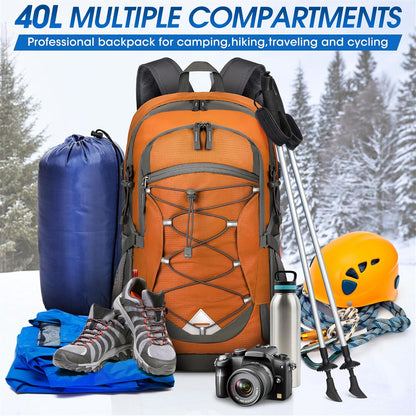 40L waterproof hiking and camping backpack – lightweight & foldable – 2 for the price of 1