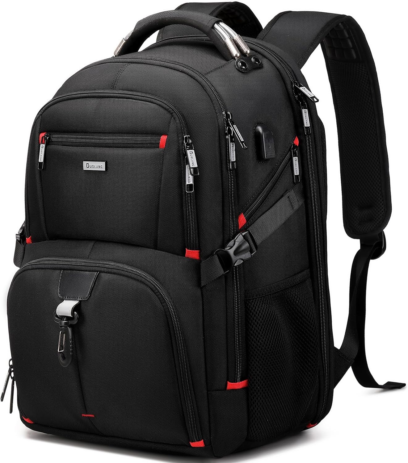 50L waterproof extra-large travel laptop backpack with USB port