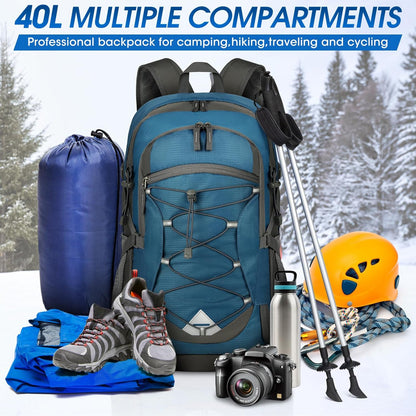 40L waterproof hiking and camping backpack – lightweight & foldable – 2 for the price of 1