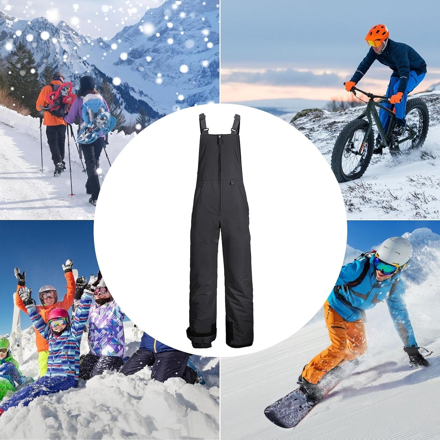 Waterproof insulated snowboard bibs – Arvion