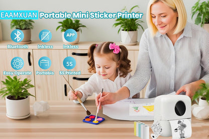 Portable Bluetooth label printer – inkless thermal printing