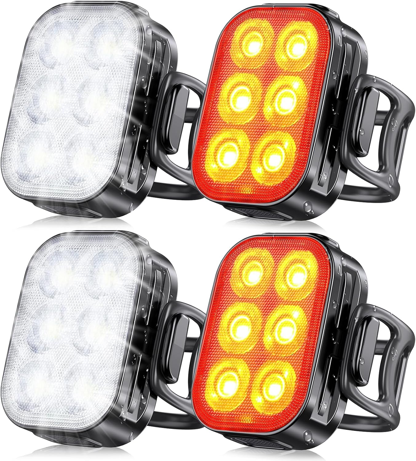Ultra-slim USB-rechargeable bicycle light set with 4+6 modes – SlimBeam
