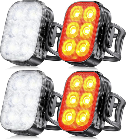 Ultra-slim USB-rechargeable bicycle light set with 4+6 modes – SlimBeam