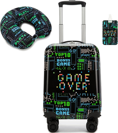Kids' hard-shell cabin luggage set with spinner wheels – Game Day