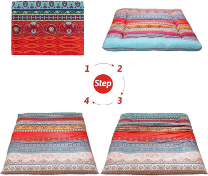 Foldable Japanese futon floor mattress with memory-foam support – Arivon