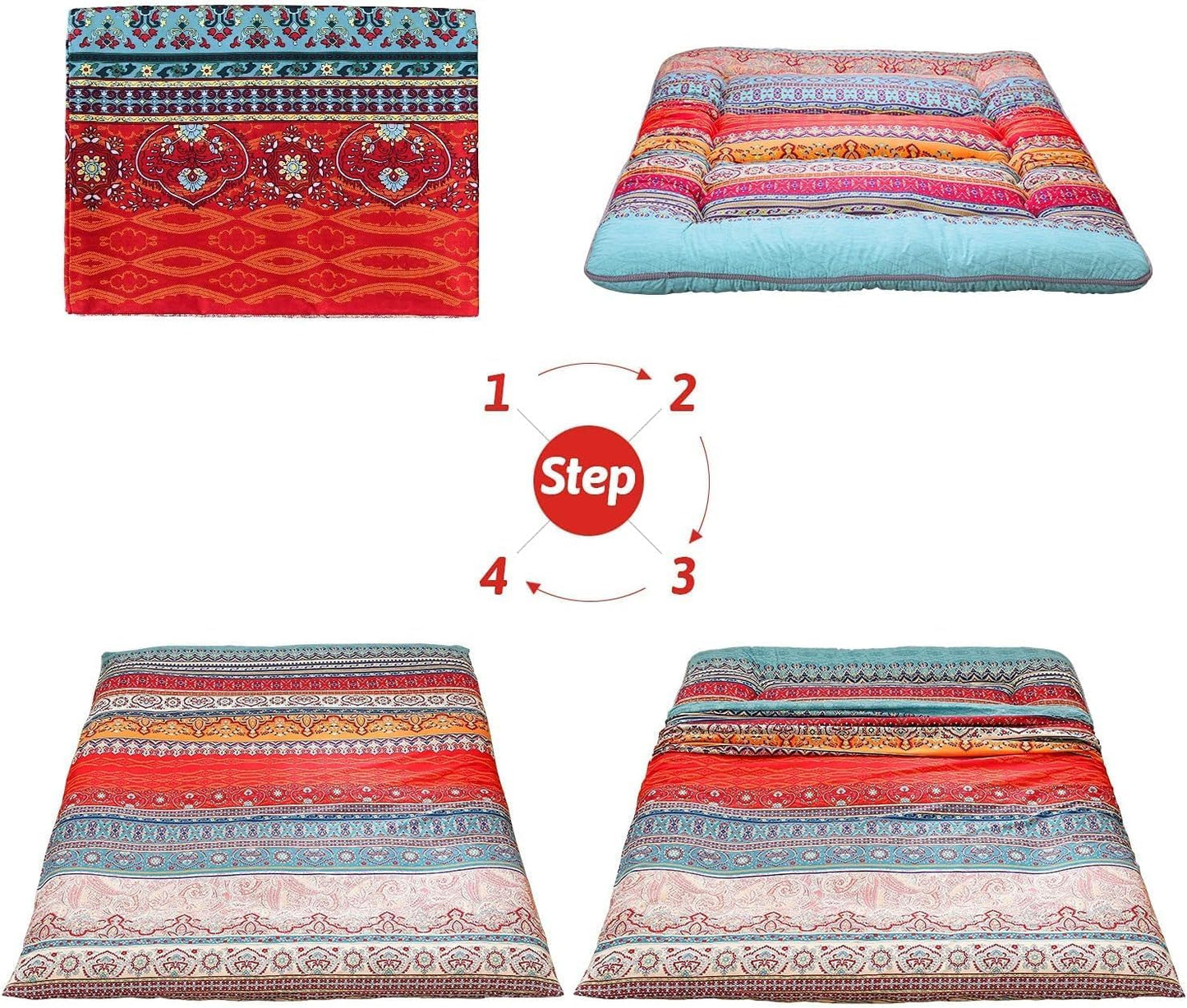 Foldable Japanese futon floor mattress with memory-foam support – Arivon