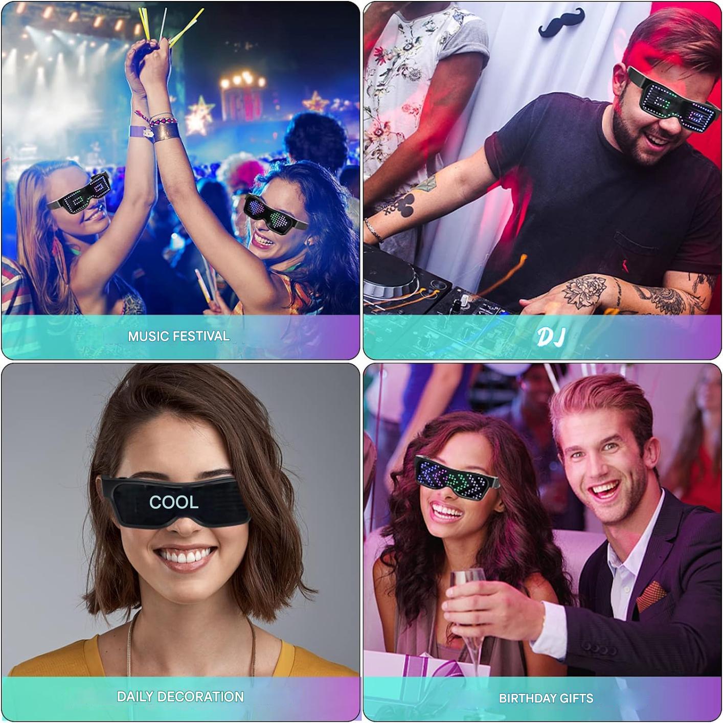 App-Programmable LED Party Glasses - GlowBeat