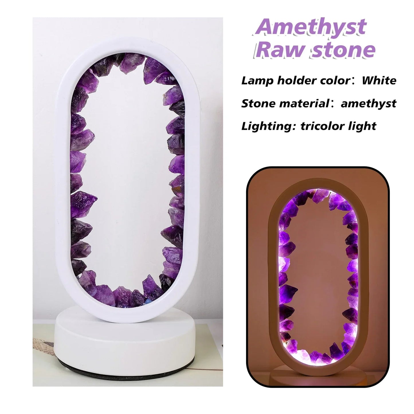 Handmade Amethyst Lamp - Serenith