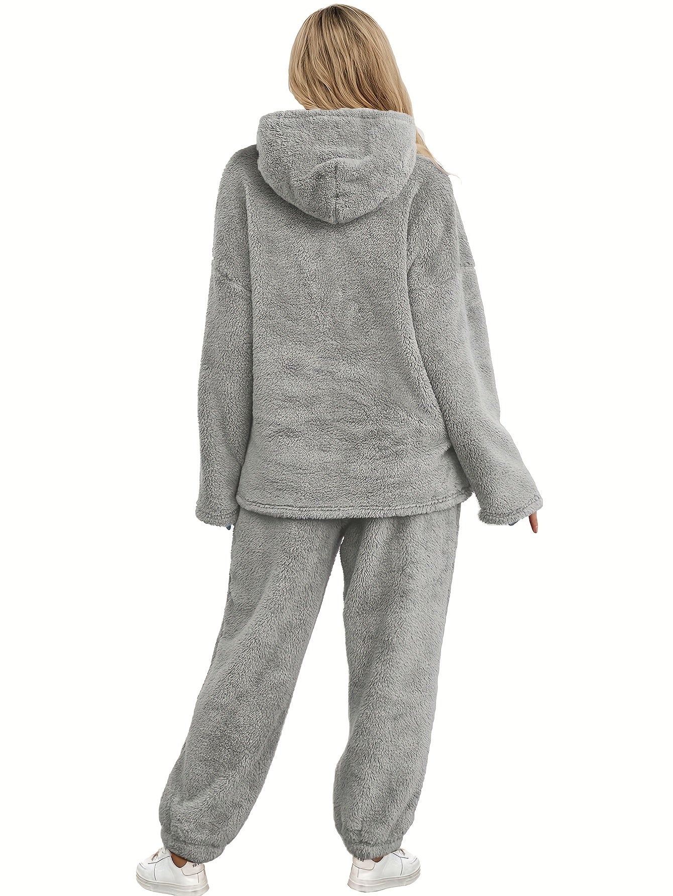 Warm Coral Fleece Women's Loungewear Set – Fenna