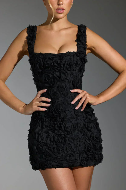 Flower Corset Mini Dress - Flower