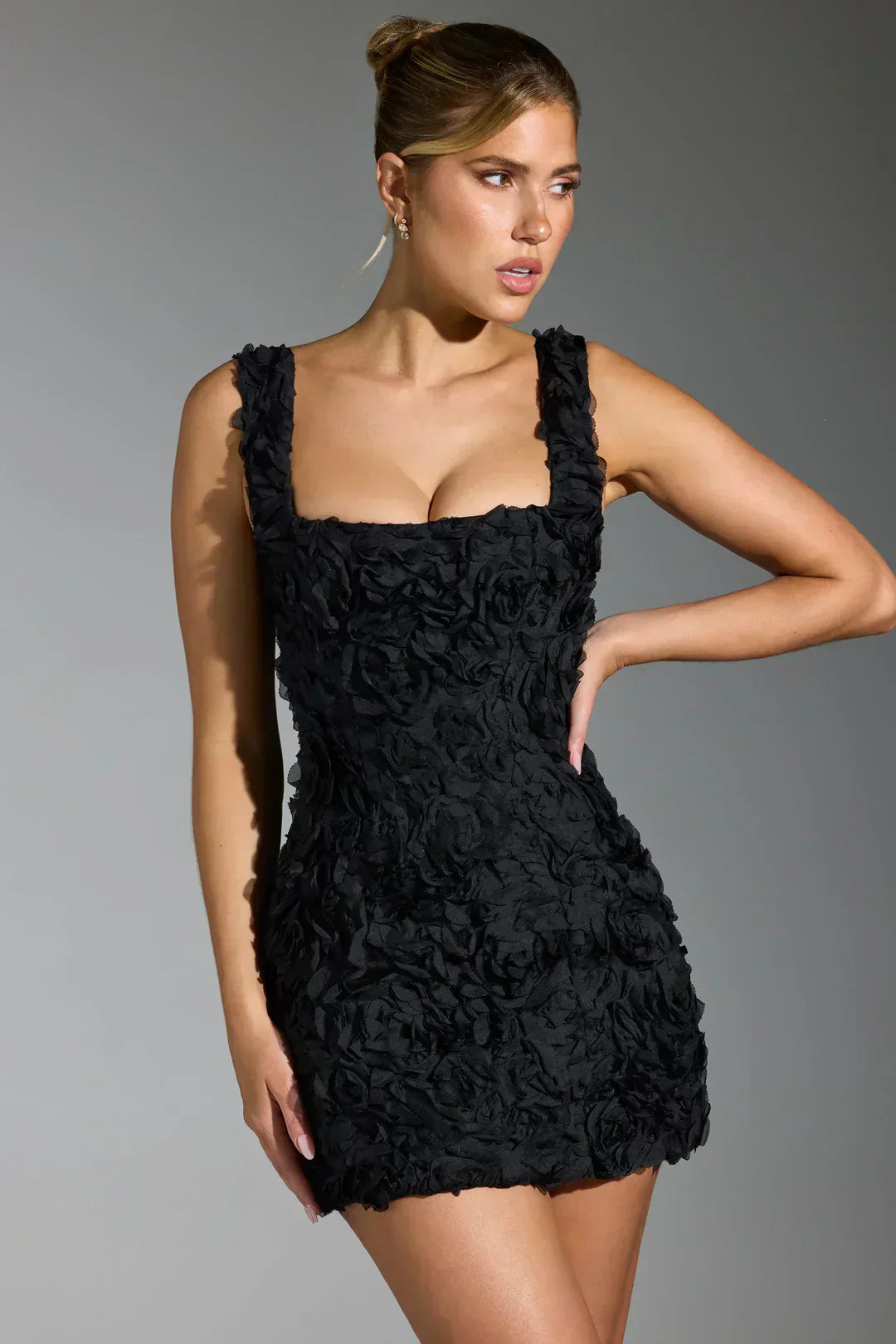 Flower Corset Mini Dress - Flower