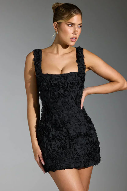 Flower Corset Mini Dress - Flower
