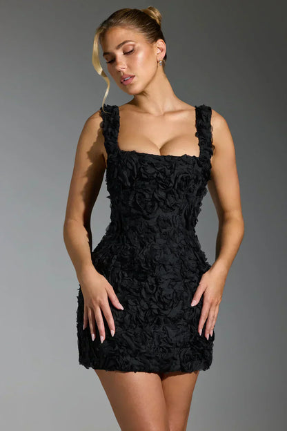 Flower Corset Mini Dress - Flower