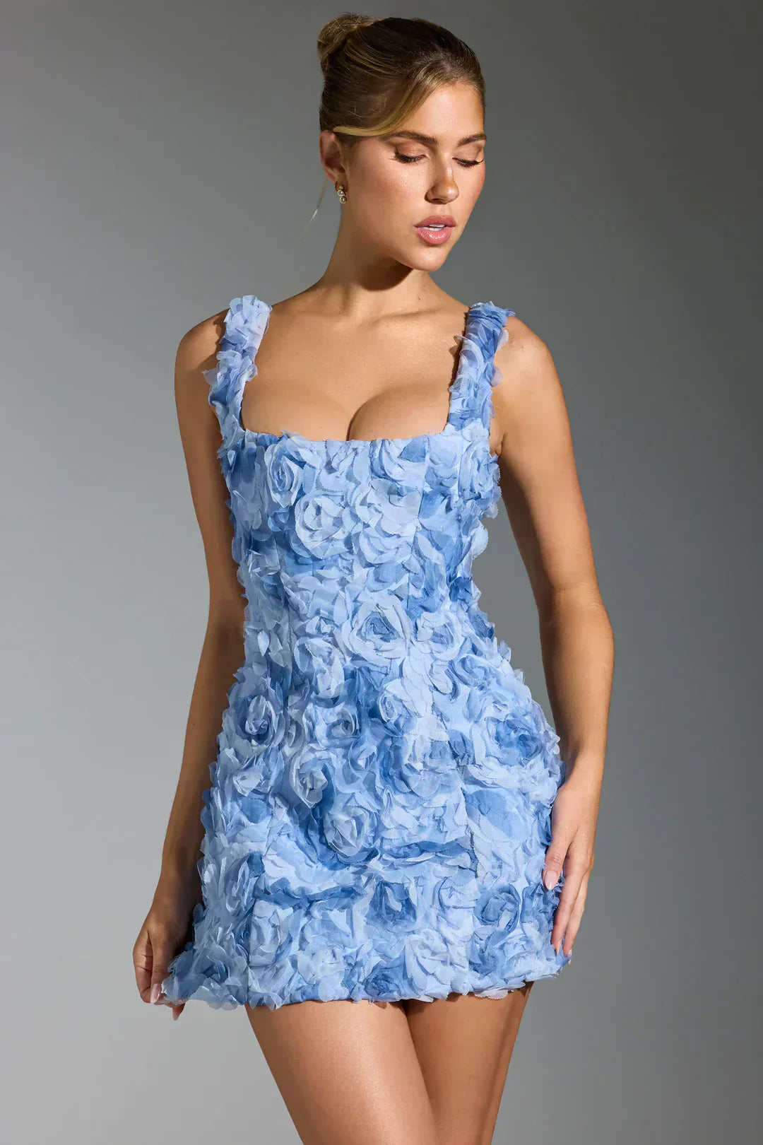 Flower Corset Mini Dress - Flower