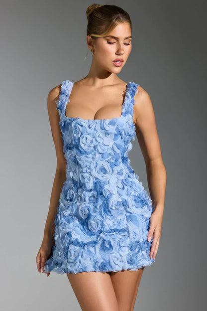 Flower Corset Mini Dress - Flower