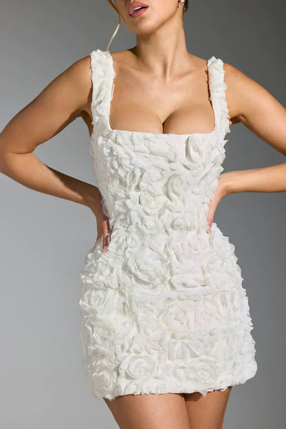 Flower Corset Mini Dress - Flower