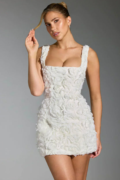 Flower Corset Mini Dress - Flower
