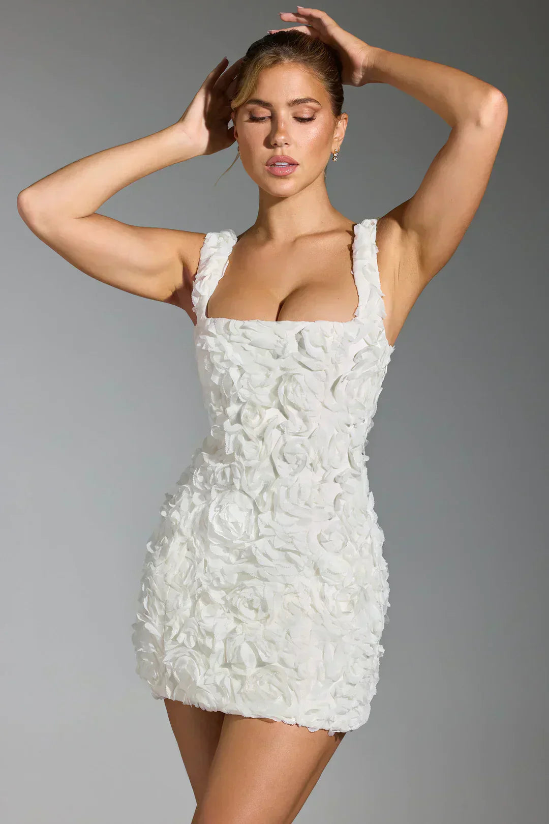 Flower Corset Mini Dress - Flower