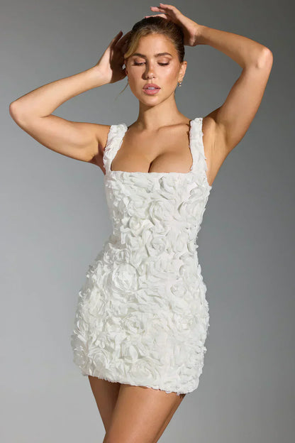 Flower Corset Mini Dress - Flower