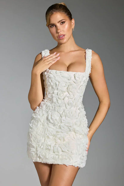 Flower Corset Mini Dress - Flower