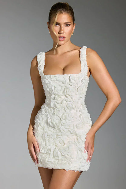 Flower Corset Mini Dress - Flower