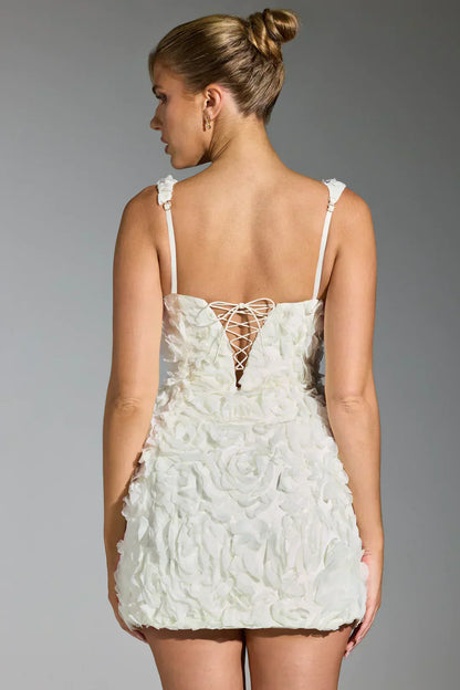 Flower Corset Mini Dress - Flower