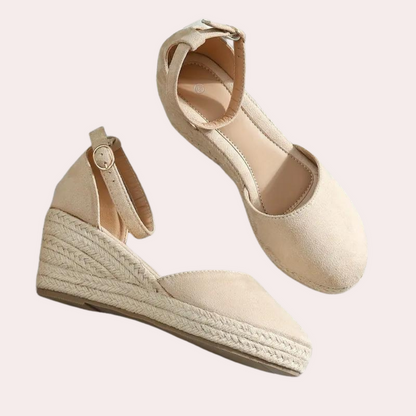 Comfortable women's wedges with adjustable strap & wedge heel – Alina