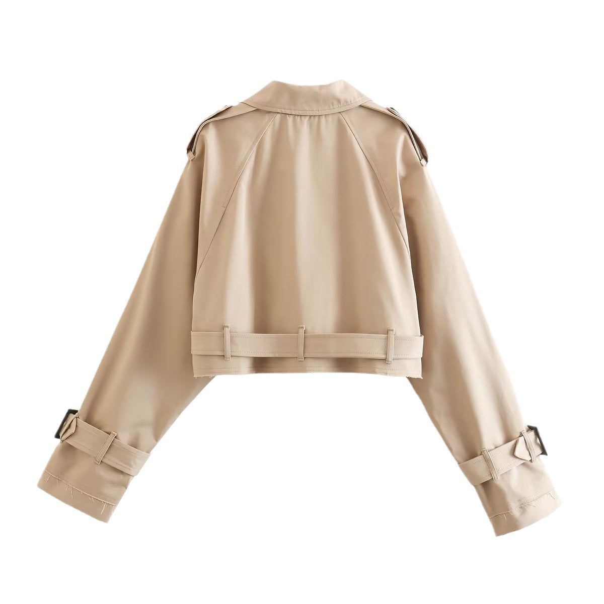Autumnal Trendy Short Ladies' Trench Coat with Belt – Amelie