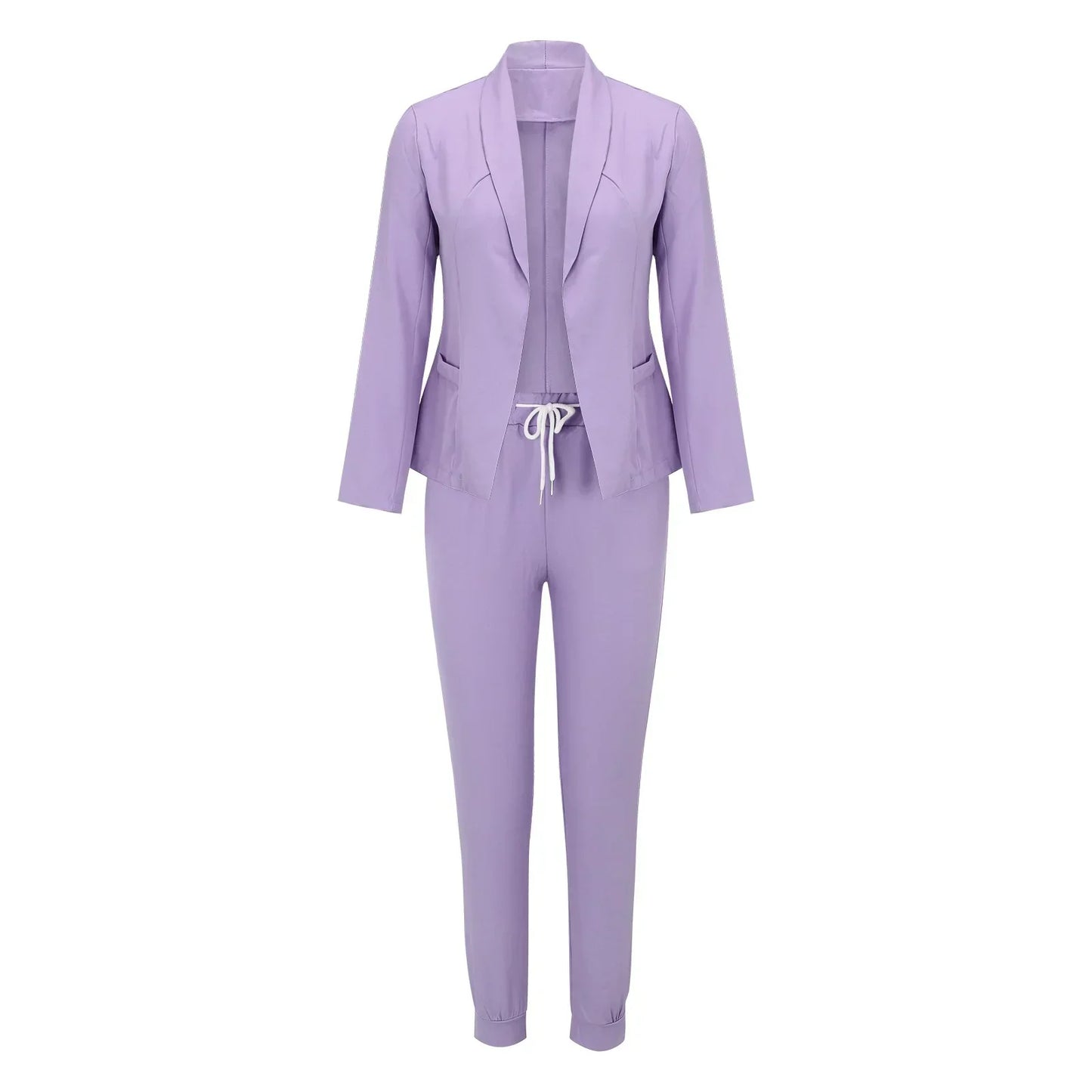 Casual two-piece set with tie belt – Liora